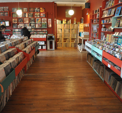 This is the store front. Lots of classic and hard-to-find vinyl, posters, etc.